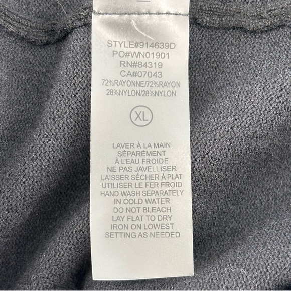 Cyrus Black Shawl Collar Long Sleeve Open Front Lightweight Cardigan, XL - Picture 15 of 15